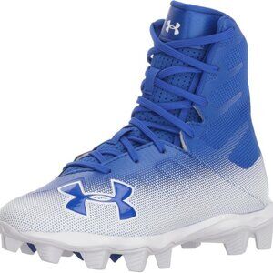Under Armour | Blue and White Mens Highlight Rm Football Cleats | Size 8